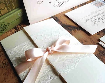 Wedding Invitation Gatefold, Love No. 3 "Pemberly"