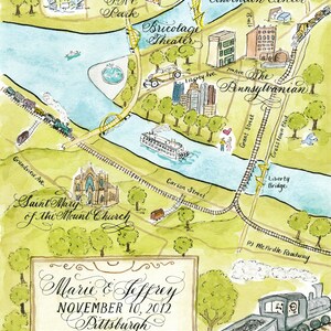 Pittsburg, Pennsylvania Hochzeitskarte nach Kundenwunsch von Robyn Love