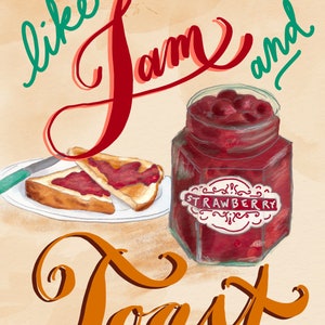 Jam and Toast Digital Love or Valentines Day Card image 2