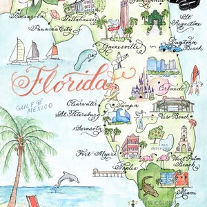 Watercolor Map Prints Personalization image 2