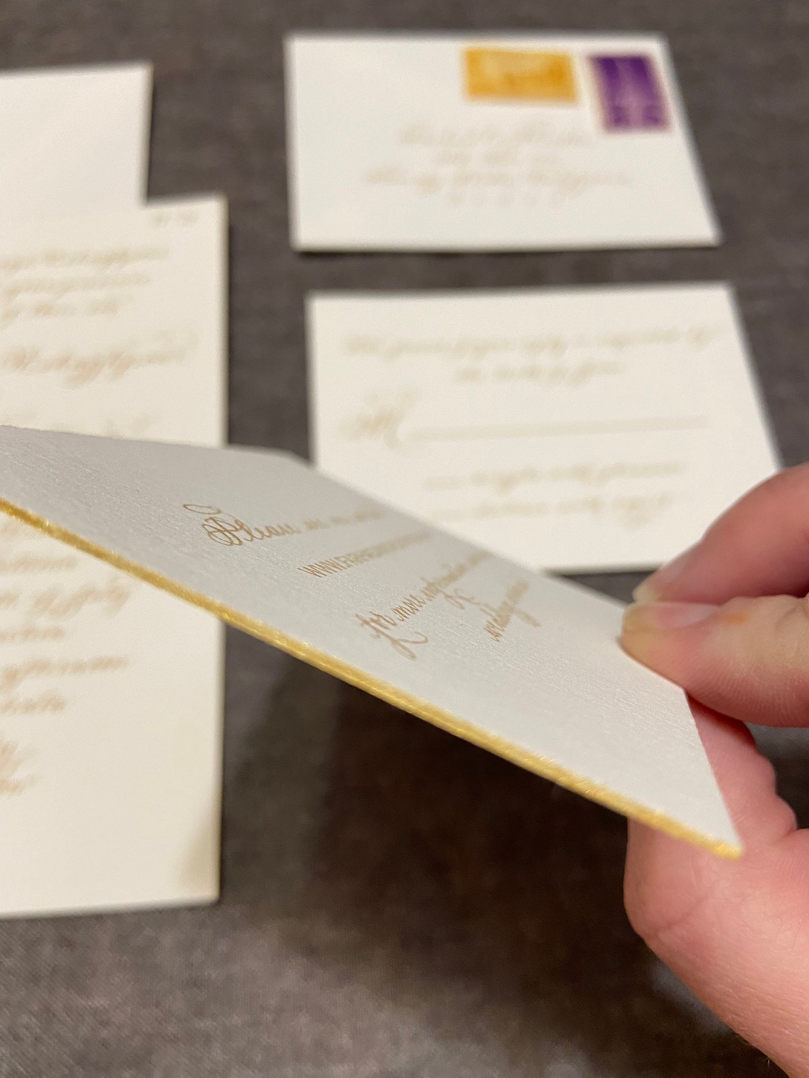 Handwritten Calligraphy Wedding Invitations With Raised - Etsy