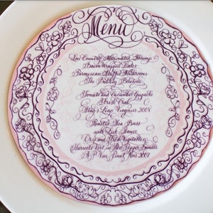 Simply Chic Calligraphy hand illustrated menus image 1