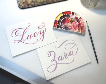 Personalized Calligraphy Name Print for Framing by Robyn Love FREE SHIPPING