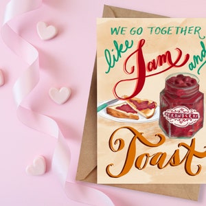 Jam and Toast Digital Love or Valentines Day Card image 1