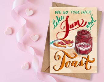 Jam and Toast Digital Love ou carte de la Saint-Valentin