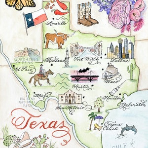 Watercolor Map Prints Personalization image 6