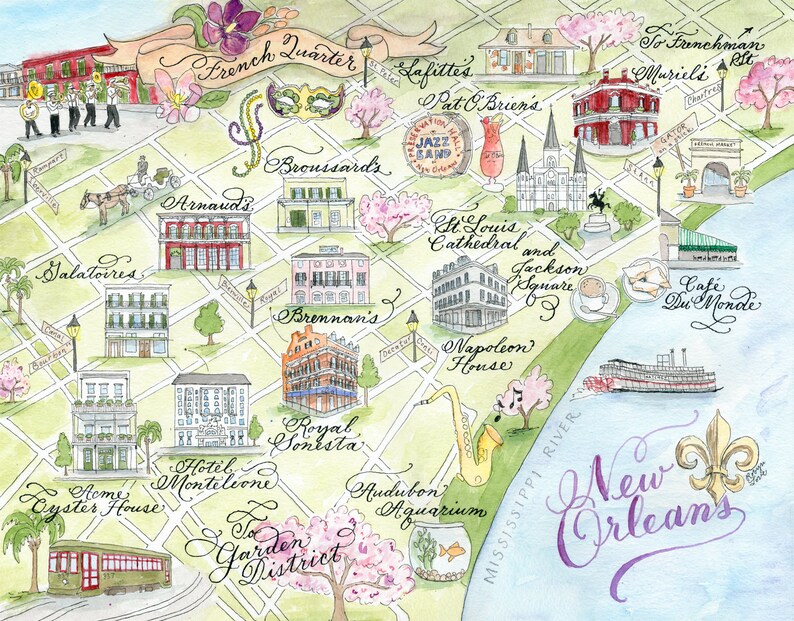 Watercolor Map Prints Personalization image 4