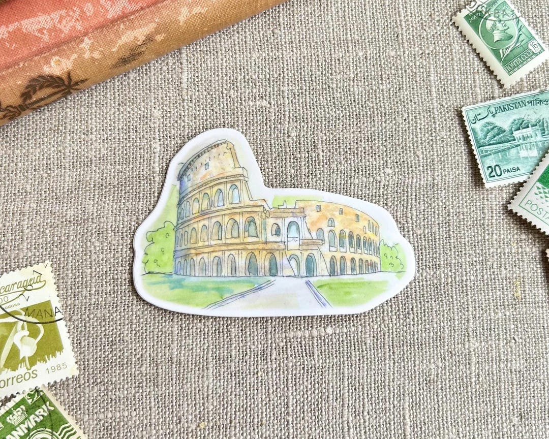 Colosseum Stickers - Rome Sticker - Waterproof - Etsy