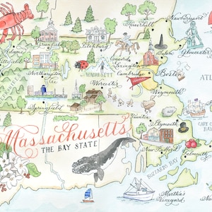 Watercolor Map Prints Personalization image 8