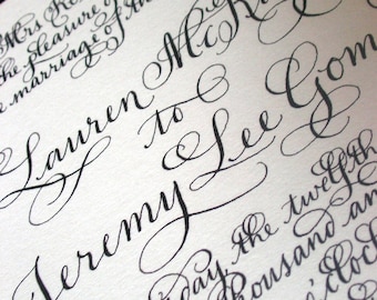 Calligraphy Wedding Invitations Love No. 19 "The Savoy"