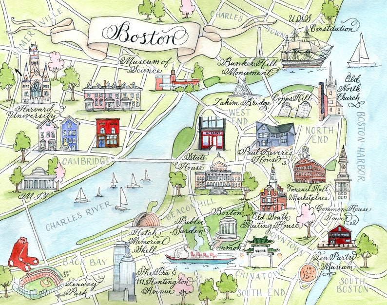 Watercolor Map Prints Personalization image 9