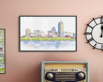 Boston Skyline, custom for Michelle Quinn