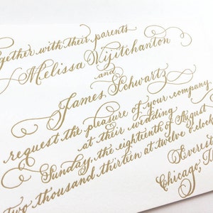 Letterpress wedding invitation on Duplex Love No.20 &quot;Versailles&quot;