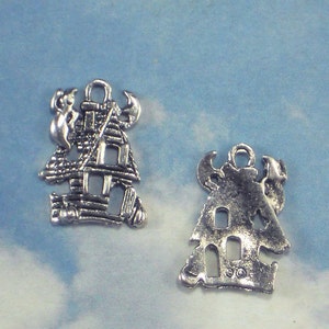 BuLK 50 Fun Haunted House Charms Antiqued Tibetan Silver Tone Halloween P1658 50 image 4