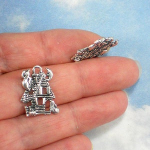 BuLK 50 Fun Haunted House Charms Antiqued Tibetan Silver Tone Halloween P1658 50 image 3