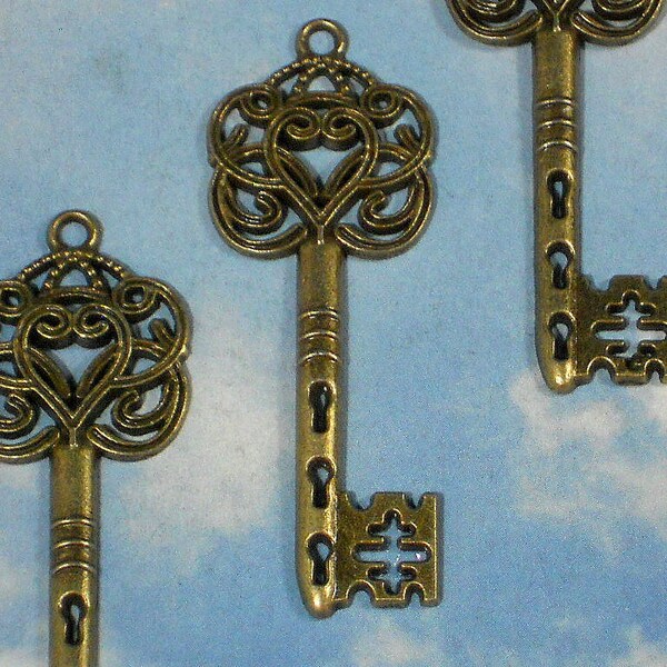 Victorian Heart & Key Necklace