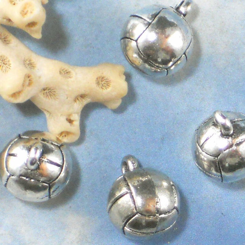 Charm Ballon De Volley-ball - Pendentif Neuf Sans Emballage, Idéal Pour Bracelet
