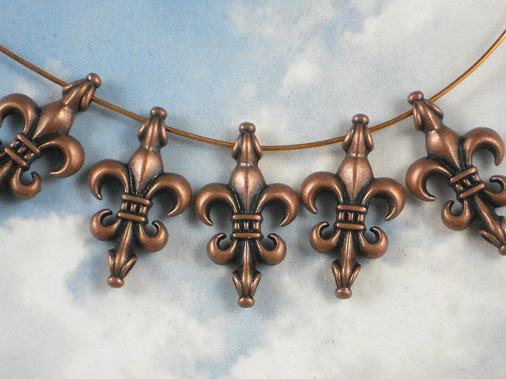 BuLK 25 Classic 2 Hole Fleur de Lis Beads Spacers Connectors Etsy
