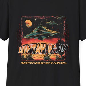 Uintah Basin Utah UFO T-Shirt, Alien Space Skinwalker Ranch Tee, UAPs, UFOs Shirt, Unisex Tee
