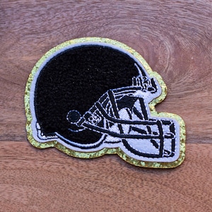 Football Game Day Iron On Patches, Helmet & Pennant Designs