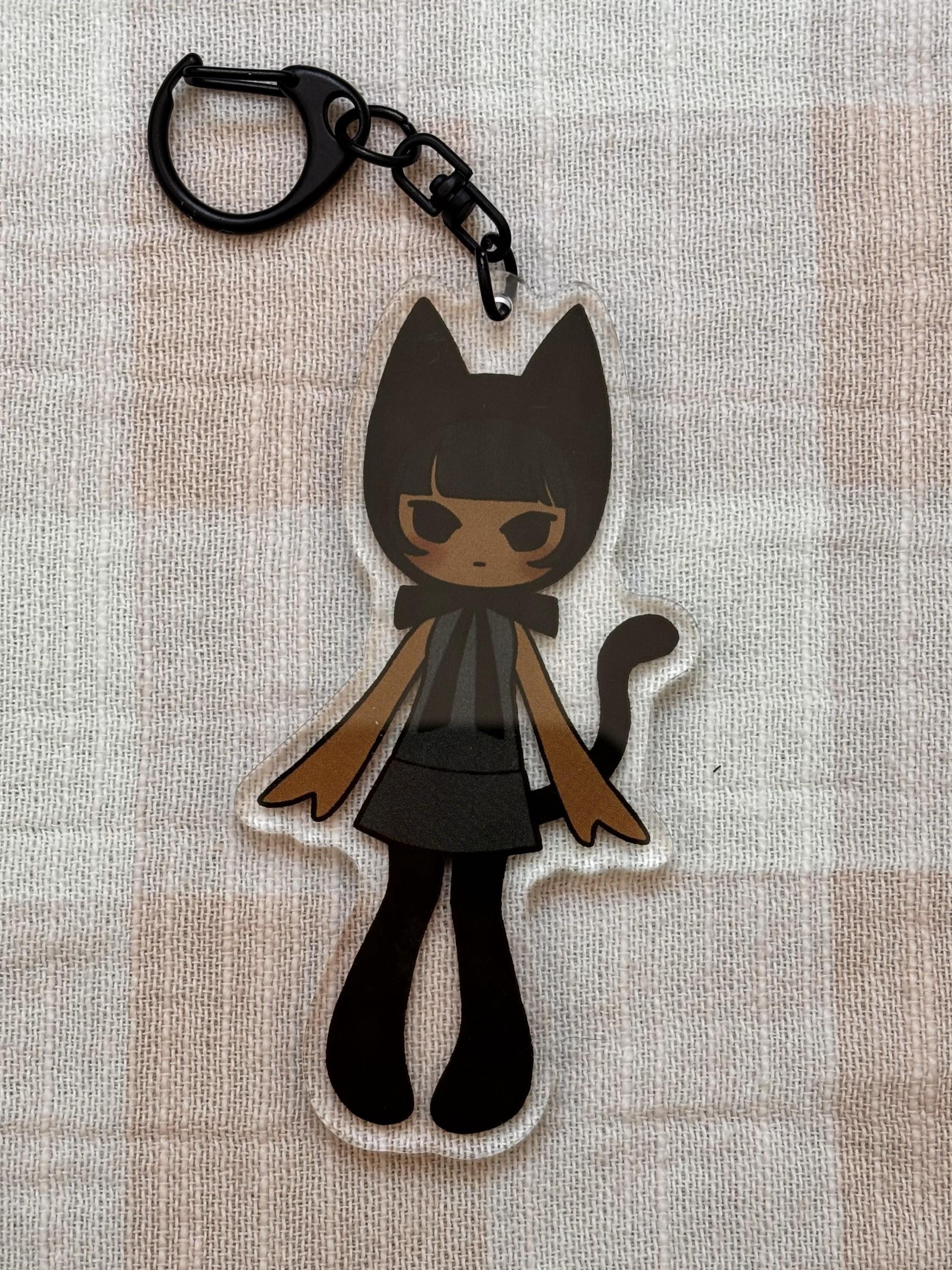 Cute Chibi Girl Acrylic Keychain - Etsy