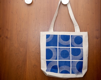 Modern Design Cotton Canvas Grocery Tote Bag