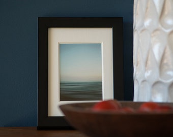 Mini framed art, abstract photo of the ocean in San Juan Puerto Rico