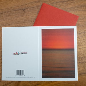 La Jolla California orange sunset single note cards 3.5&quot;x5&quot;