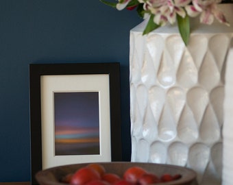 Mini framed art, abstract photo of the ocean in Tijuana, Mexico