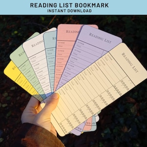 Leeslijstbladwijzer: afdrukbare boekentracker | Boekachtig cadeau