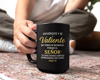 Inspirational Christian Coffee Mug, Josué 1:9, Gift of Faith