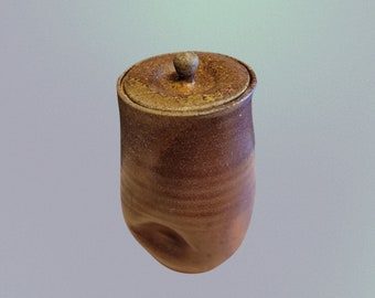 Dimples Studio Pottery Jar with Lid Vintage MCM