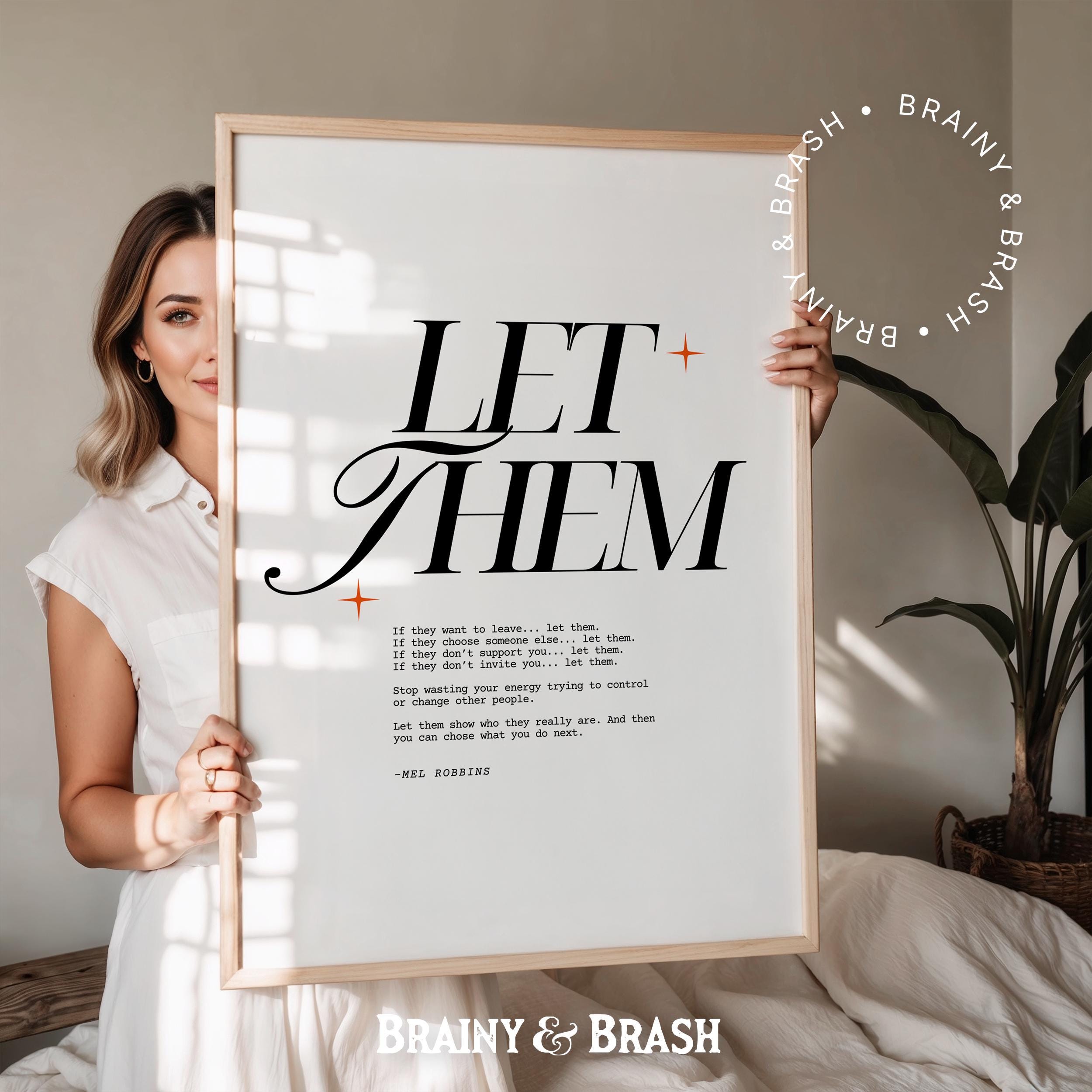 Let Them - Quote Poster, Mel Robbins Motivational Print, Minimalistic ...