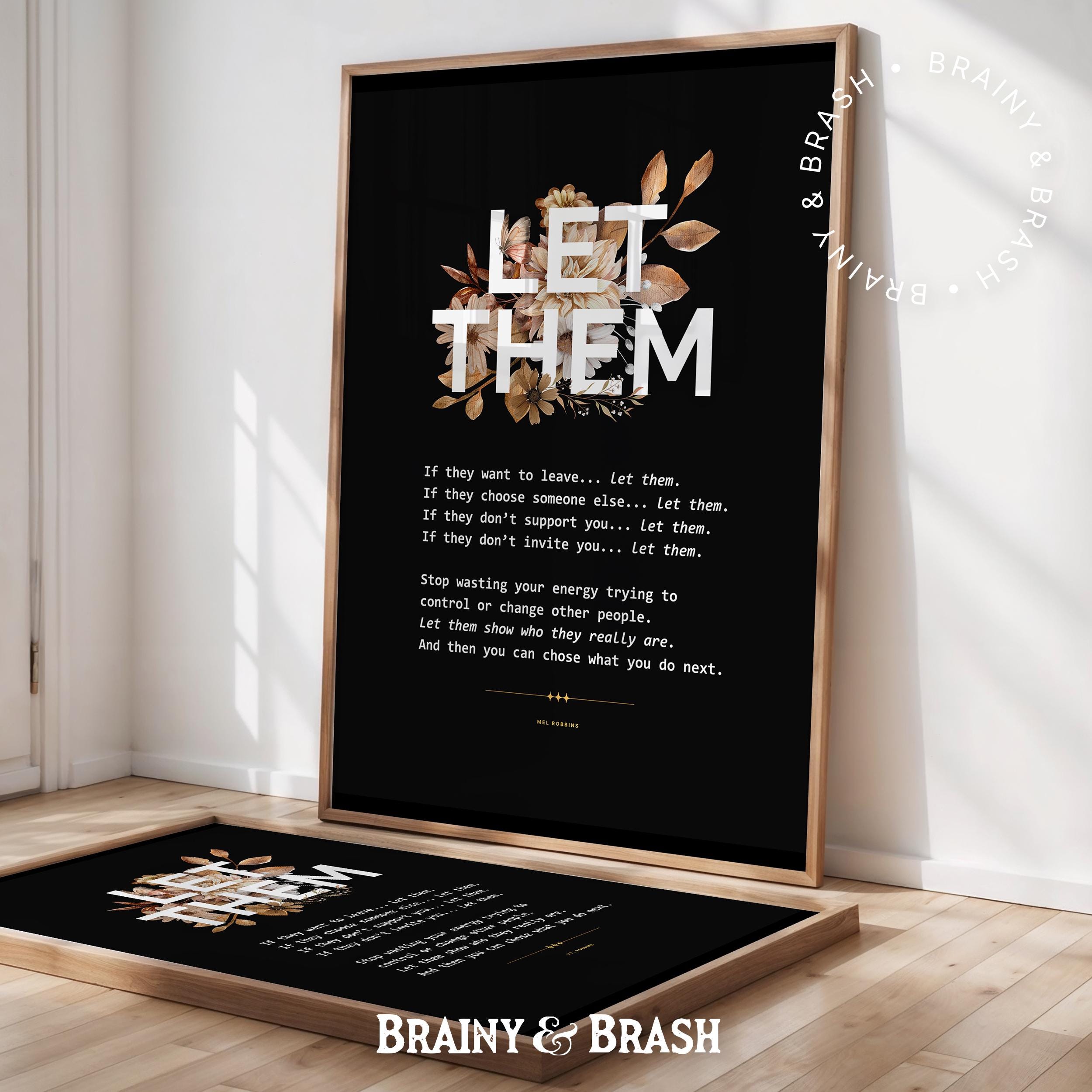 Let Them - Quote Poster, Mel Robbins Motivational Print, Minimalistic ...