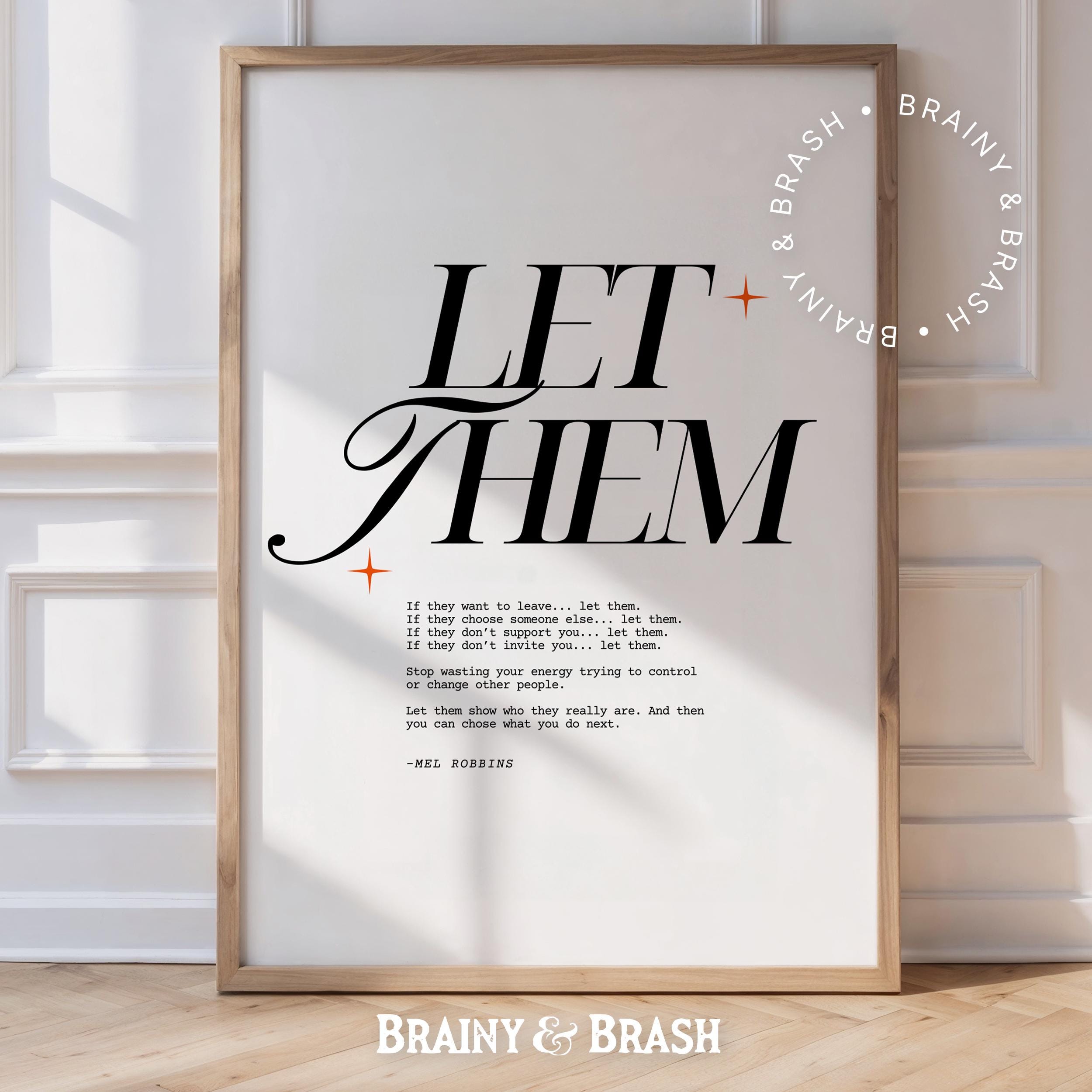 Let Them - Quote Poster, Mel Robbins Motivational Print, Minimalistic ...