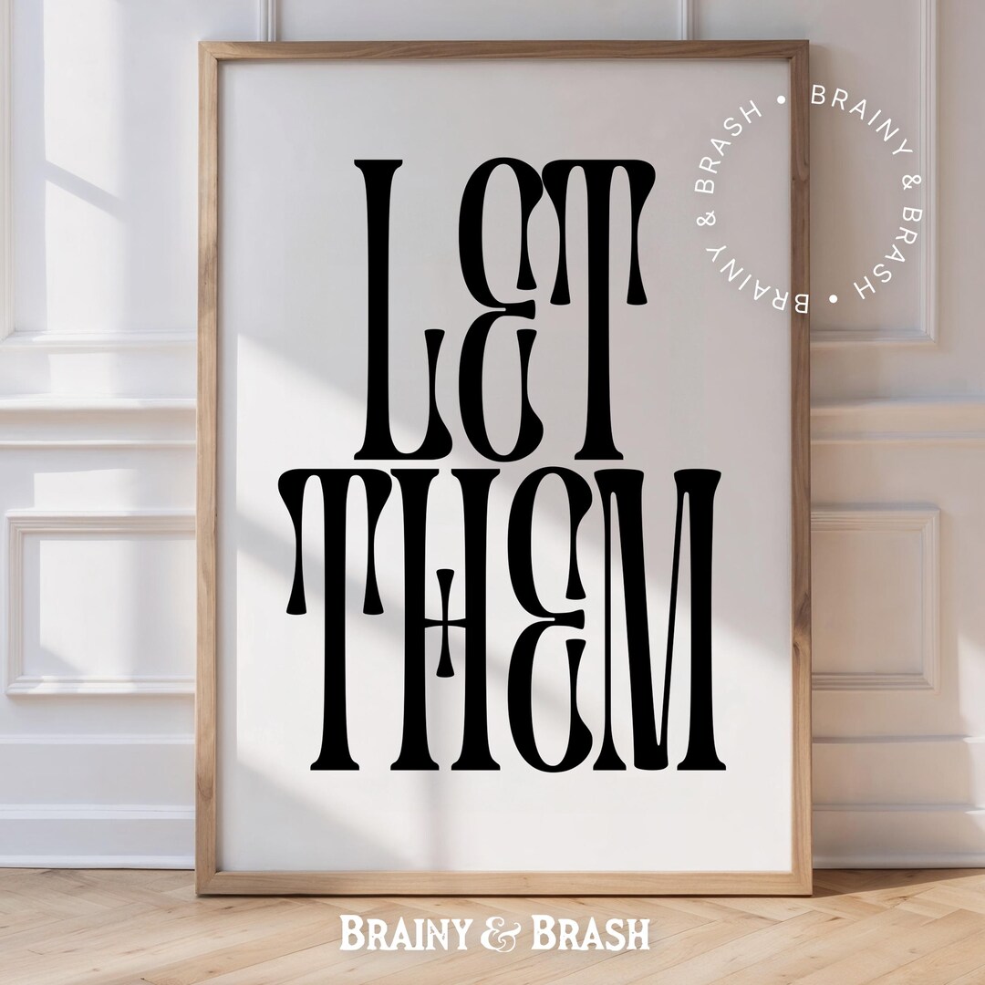 Let Them - Minimal Quote Poster, Mel Robbins Motivational Print, Book ...