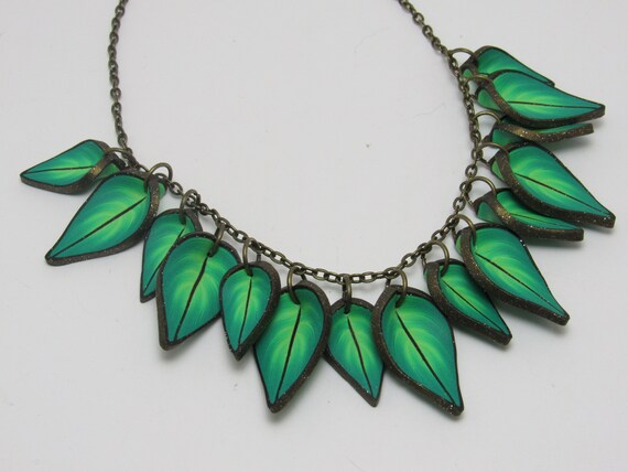 Green leaf jewelry clearance