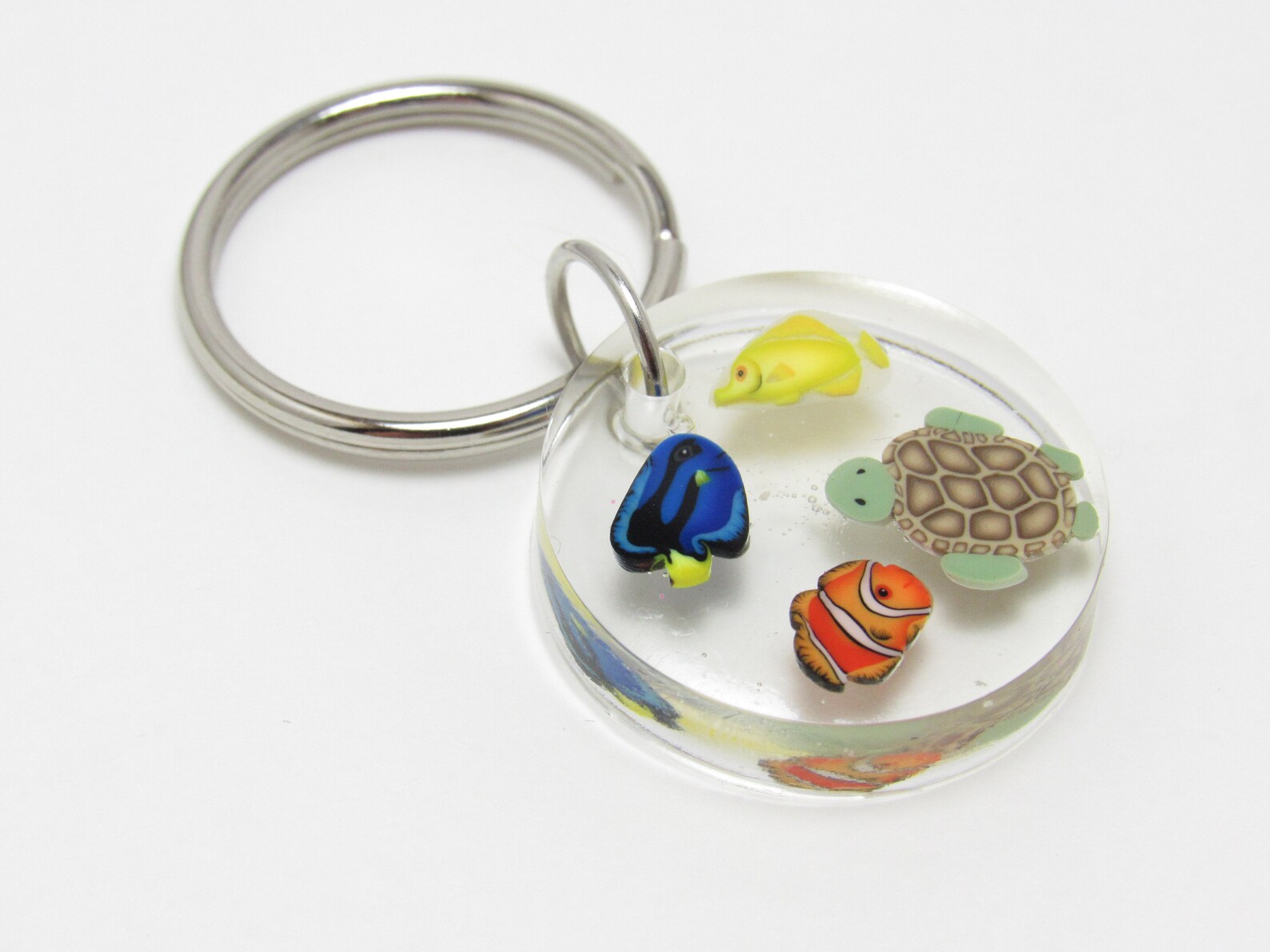 Aquarium Fish Keychain Sea Life Keyring Clear Resin & Etsy