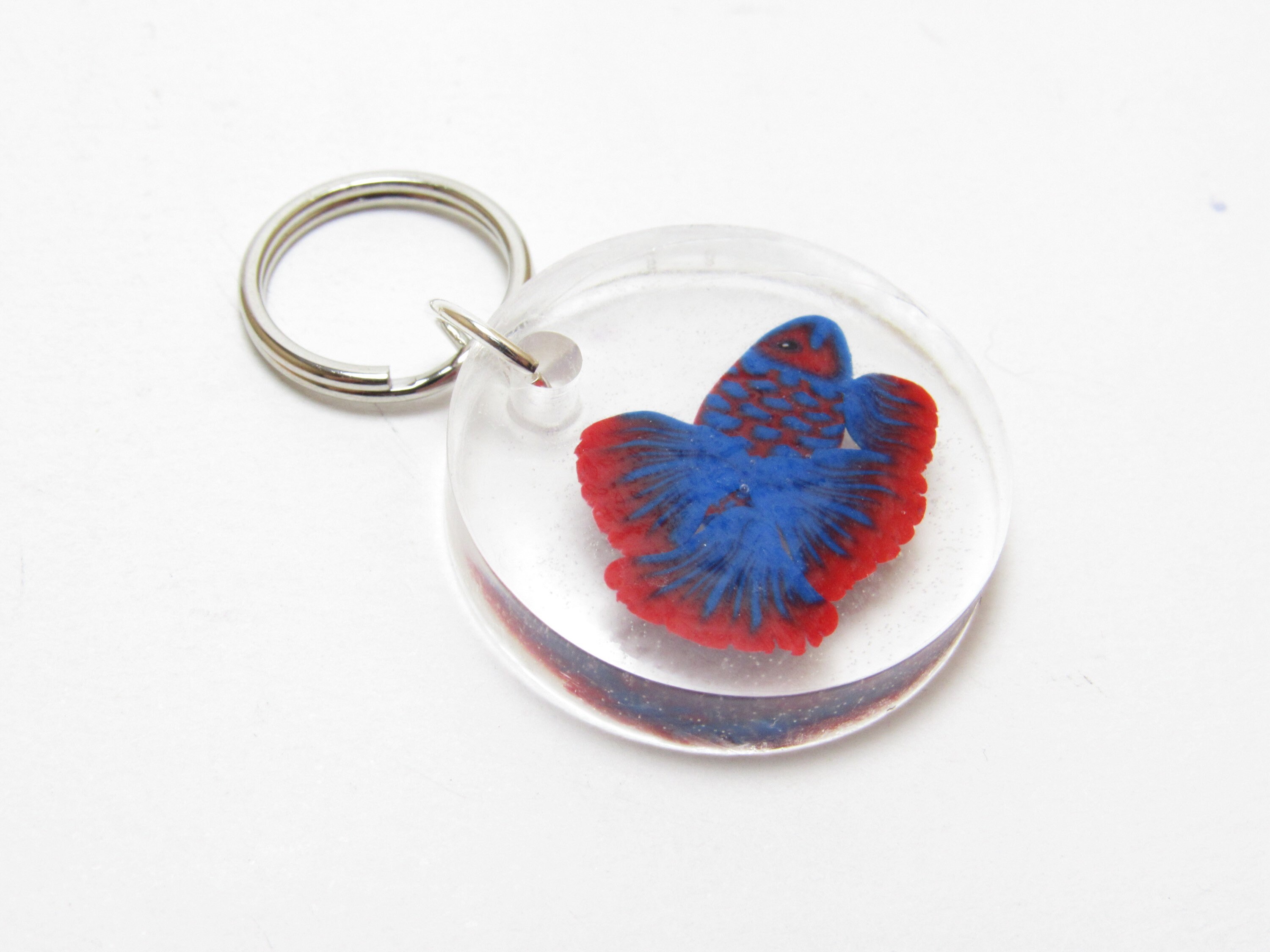 Golfish Keychain Betta Fish Keyring Fishbowl Key Fob Etsy