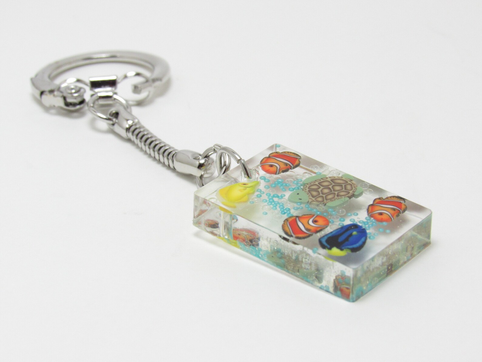 Aquarium Fish Keychain Sea Life Keyring Clear Resin & Etsy