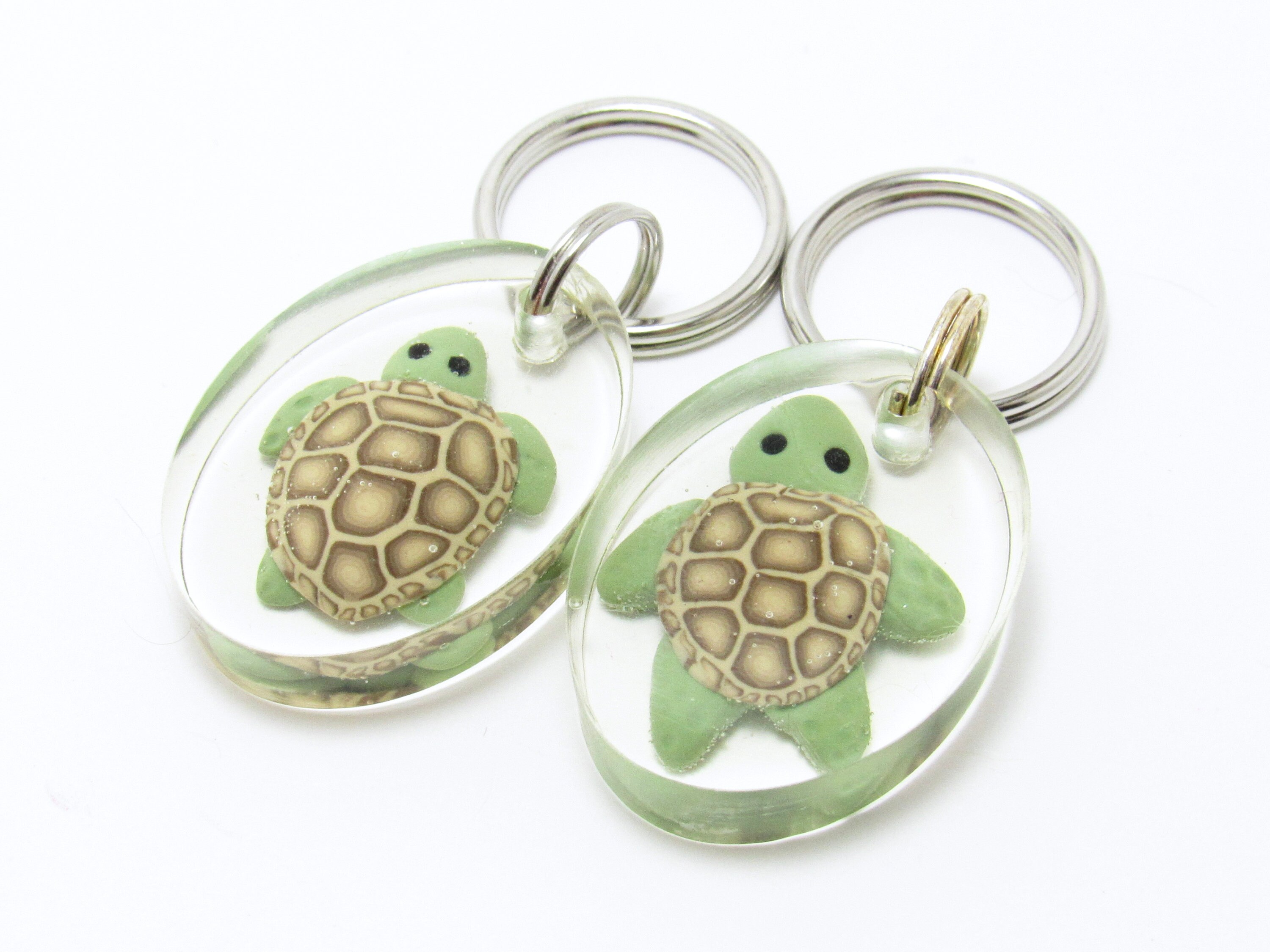 Sale Resin Turtle Keychain Sea Turtle Keyring Animal Key Etsy