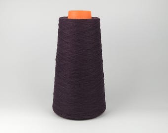 Aubergine Linen Yarn – Baltic Flax, Knitting Crochet Weaving