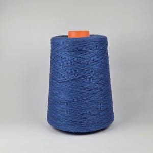Blue Linen Yarn – 100% Natural Flax Fiber Spool for Knitting, Crochet, Weaving  Eco-Friendly Baltic Craft Thread