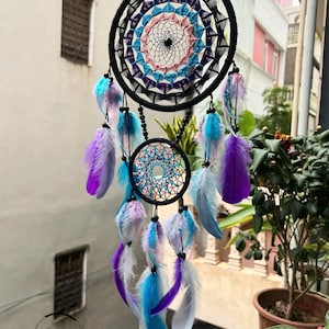 Natural Boho Dreamcatcher - Spiritual Wall Decor - Handmade Gift for Her - Rustic Room Decor - Positive Vibe Catcher for Bedroom