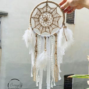Boho Dreamcatcher - Christmas Present for a Nature Lover - Rustic Home Decor - Holiday Gift for Her - Winter Nursery Decor.