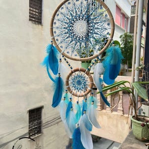 Handcrafted Dreamcatcher for Bedroom Decor - Bohemian Wall Art - Unique Gift for Her - Boho Housewarming Gift - Rustic Nursery Decor.