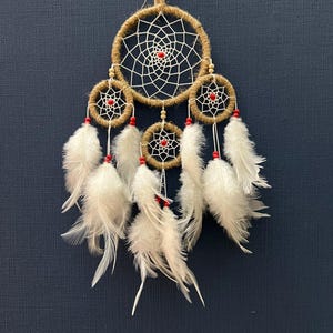 Natural Boho Dreamcatcher - Spiritual Wall Decor - Handmade Gift for Her - Rustic Room Decor - Positive Vibe Catcher for Bedroom