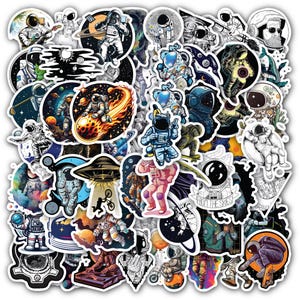 Set 60 Stickers The for Sci-Fi Hitchhiker’s Fans Guide and to the Travelers Galaxy , Waterproof Vinyl Sticker Sheet for Laptop and More