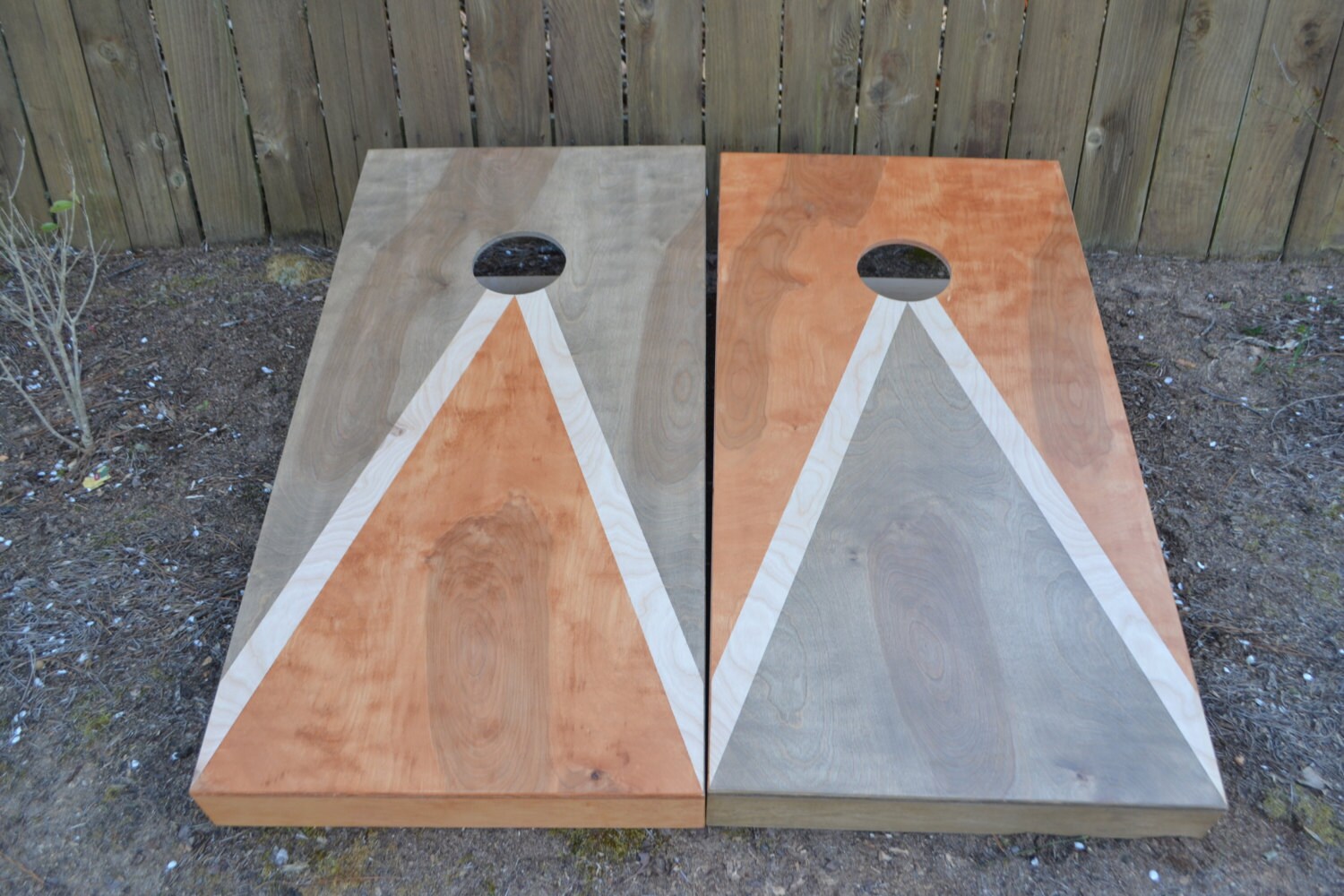 Custom Full Size Stained Cornhole Boards Set with Etsy