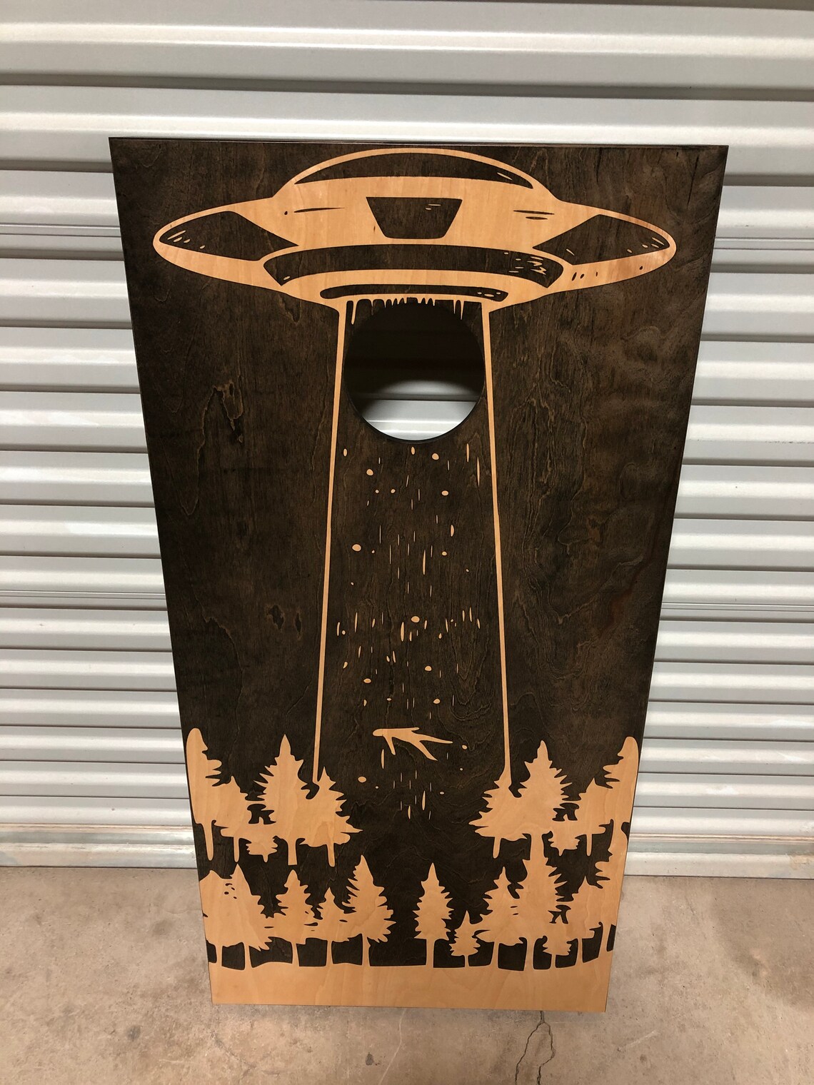 Custom Cornhole Boards Alien Invasion UFO Stained Set / Space Etsy